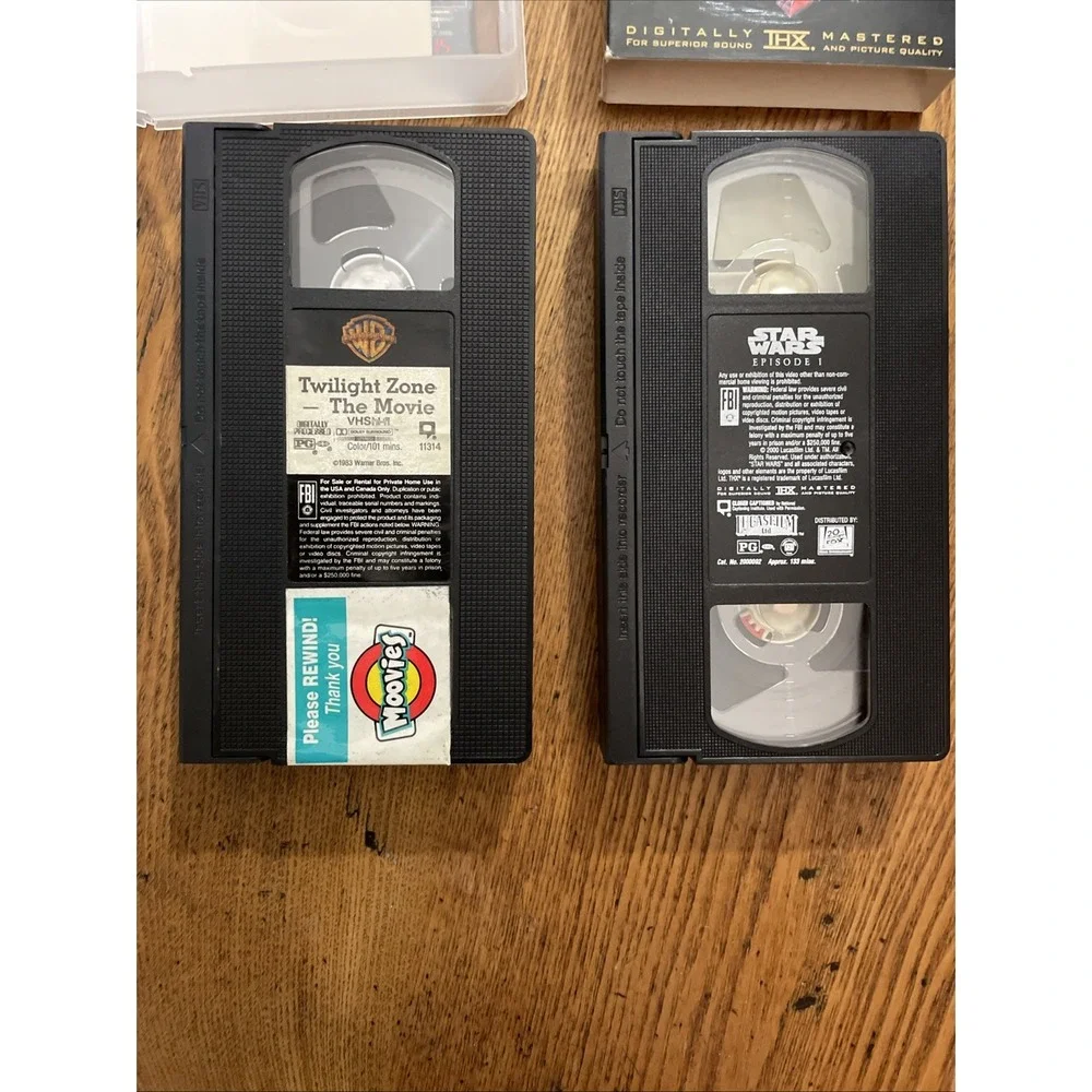 6 Vintage VHS - Highlander Twilight Zone Star Wars Mortal Kombat Spawn‎